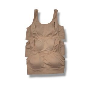 Torrid Bralette Set Womens 2X Tan Ribbed Seamless Wireless Lounge Bra Lot 3